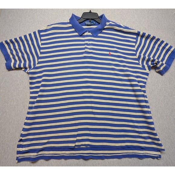 Polo Ralph Lauren Other - Polo Ralph Lauren Men Polo Shirt Size 3XB PIMA COTTON PERU Blue Yellow
